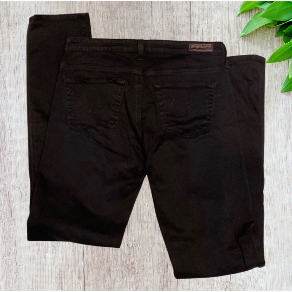 AG The Stilt Cigarette Leg Black Jeans Size 27R